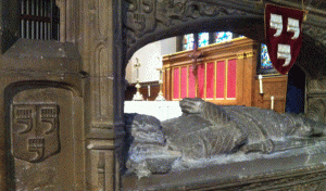 The tomb of Sir Thomas Grenville in St Mary's church, Bideford, Devon