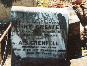 Gravestone of Henry Grenfell d. 1889 A.S. Grenfell d. 1909