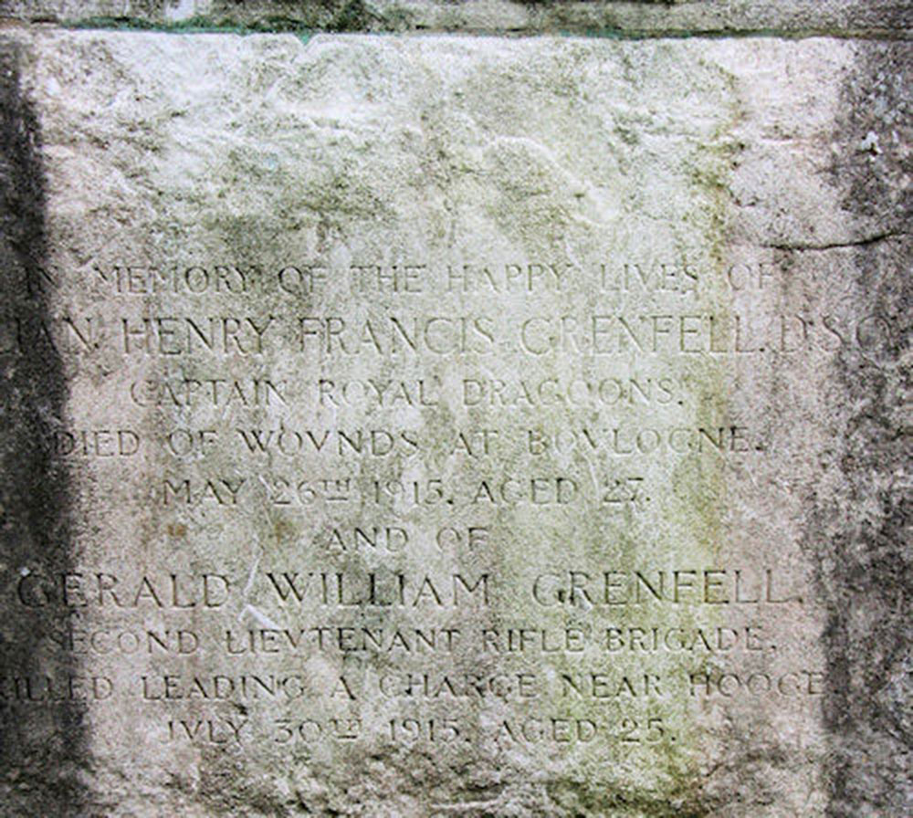 Julian and Gerald Grenfell gravestone