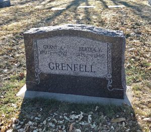 Grant A Grenfell 1907 - 1921 Bertha V Grenfell 1876 - 1960