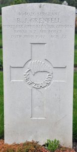 Memorial Richard John Grenfell d. 1942 at Feltwell (St Nicholas) Churchyard, Norfolk.