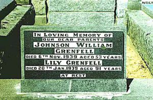 Johnson William Grenfell - d. 1939 Lilly Grenfell nee Campbell- d. 1979