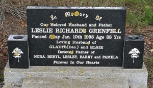 Leslie Richards Grenfell d. 1998 Gladys Lilian Grenfell