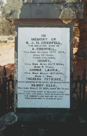 SJH Grenfell gravestone Clunes Victoria Australia